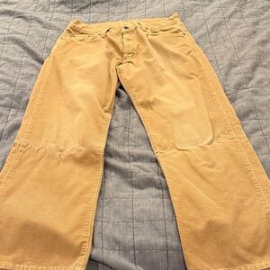 Mavi Tan Corduroy Straight-Leg Pants
